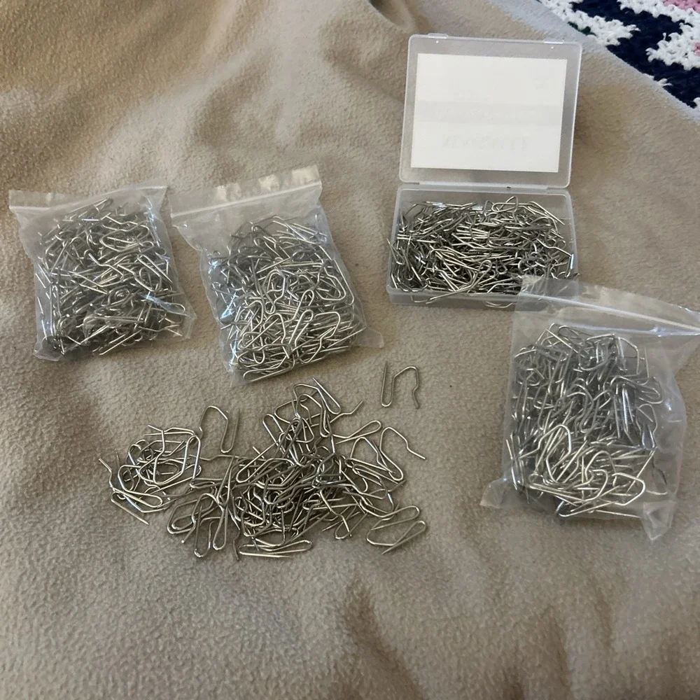 400+ Pcs Metal Curtain Hooks S Shaped Drapery Pins Stainless Steel Curtain Clips